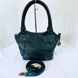 Wanderers Travel Co Ostuni Crossbody + Top Handles Teal-Green Leather Slouchy